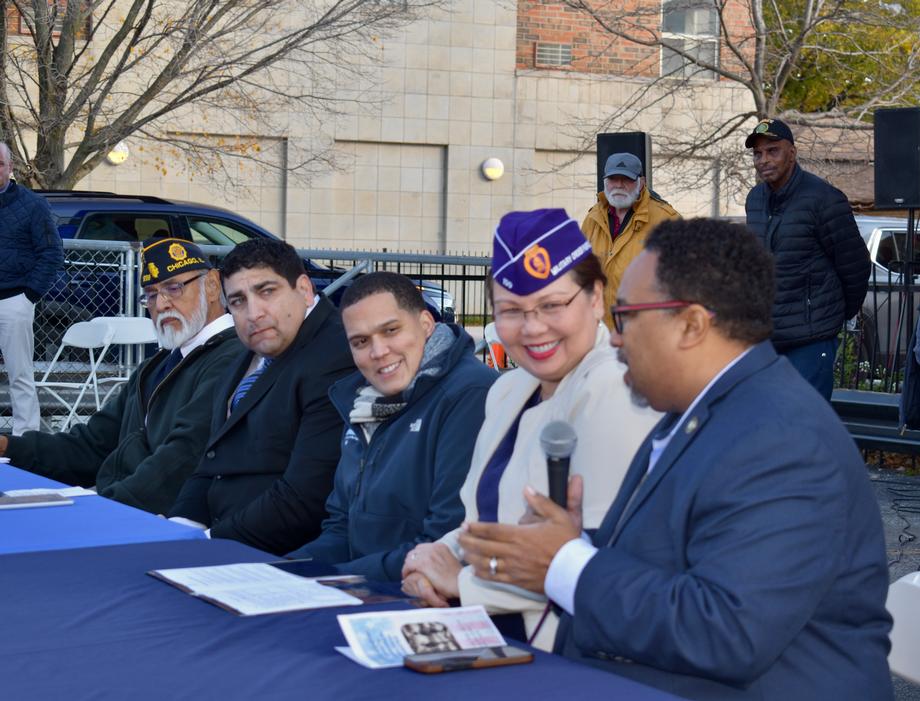 Duckworth Visits Veterans Mural at Our Lady of Guadalupe church on Chicago's South Side