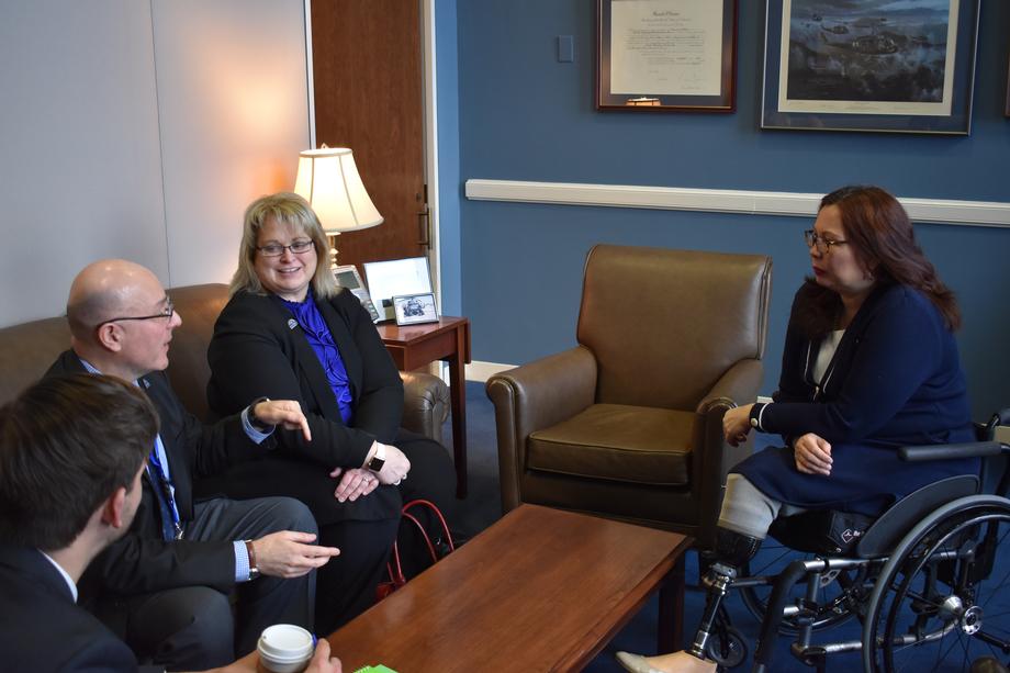 Senator Duckworth meets with Stephanie Young, Director of the Danville VA